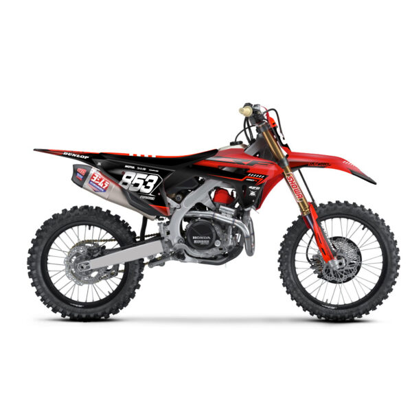 Kit deco motocross SplitWorks 100% personnalisé DRED pour HONDA CR/CRF